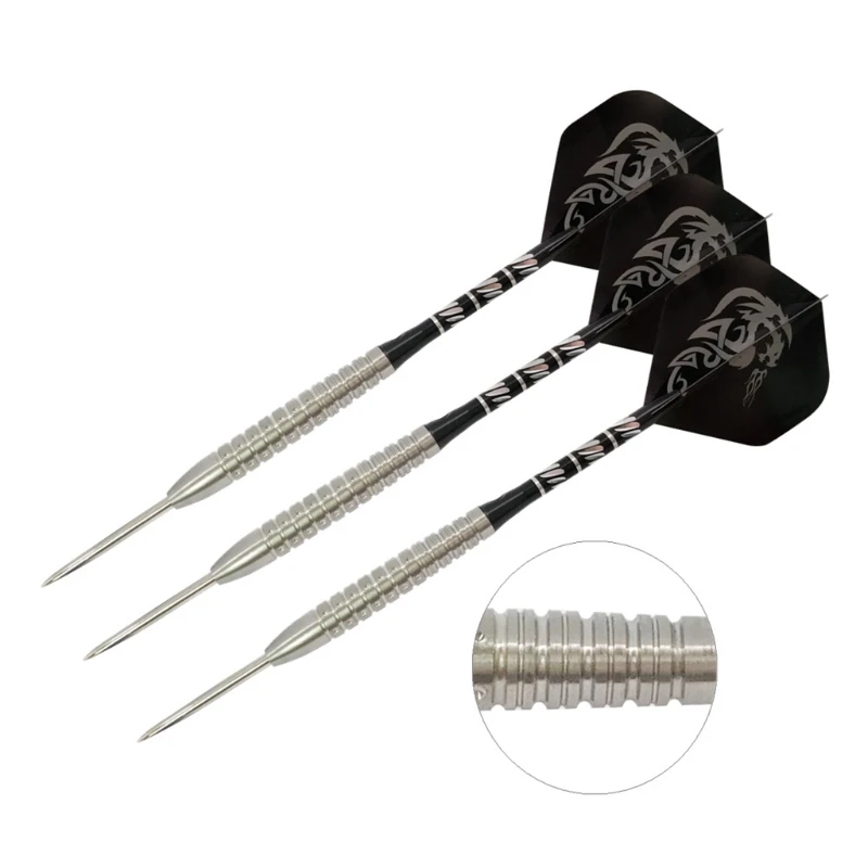 3 Pcs/set 90% Professional Tungsten Steel Tip Darts 24.5g with Darts Case for Indoor Sports Games