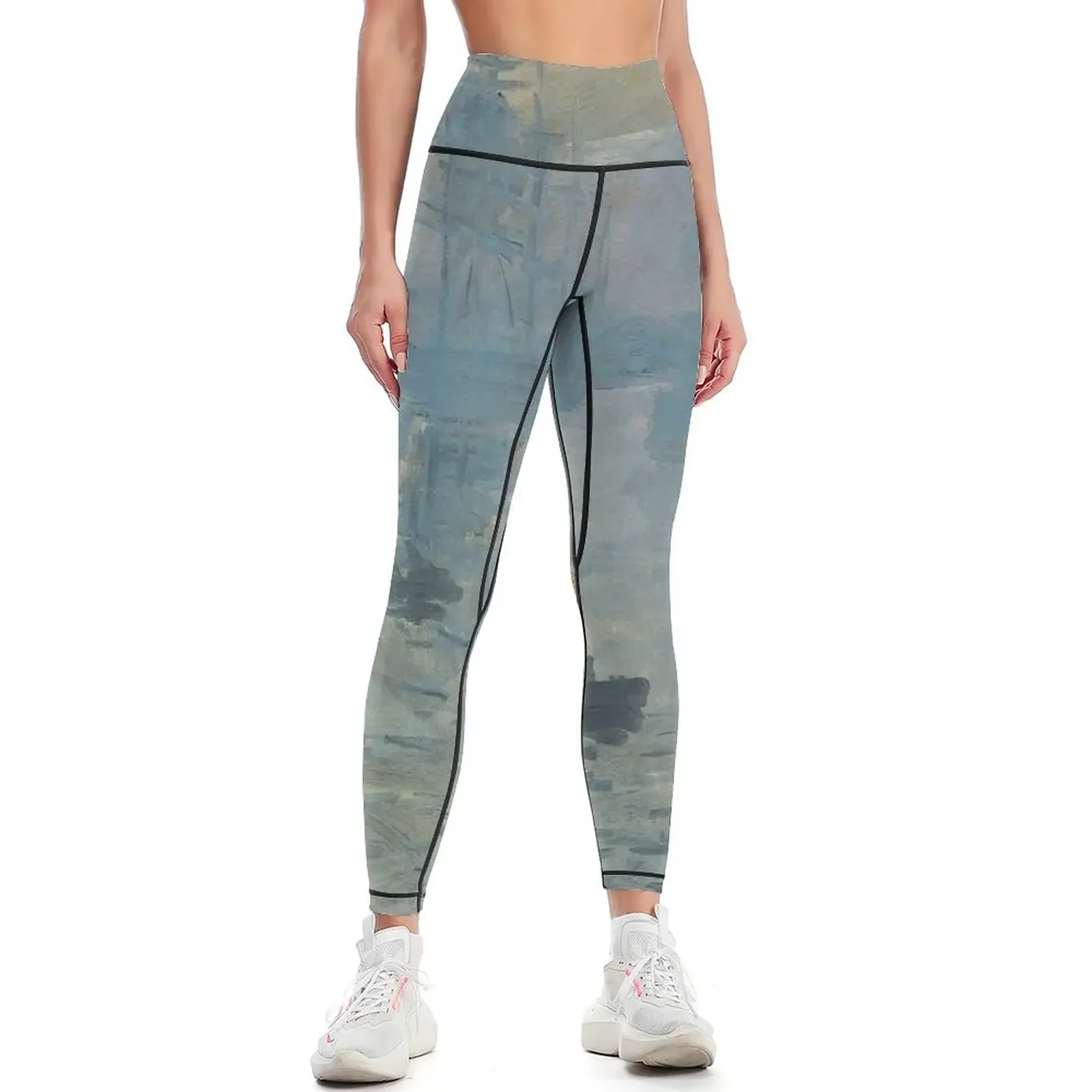 

Monet Impression Sunrise Fine Art Leggings Fitness clothing Women's push up sport legging for girls Womens Leggings