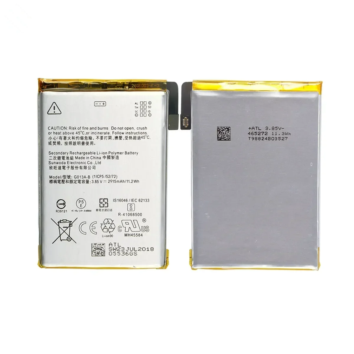 100% Orginal G013A-B 2915mAh Replacement Battery For Google Pixel 3  Pixel3  Genuine Latest Production Phone Batteries+Tools