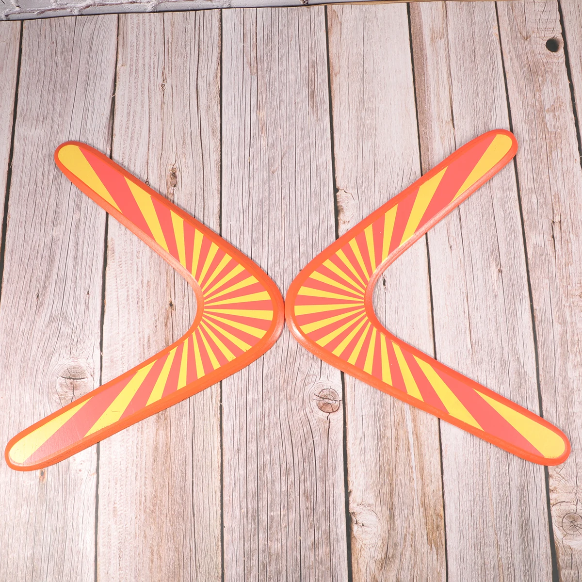 2 Pcs 부메랑 장난감 야외 장비 스포츠 전술 대나무 어린이