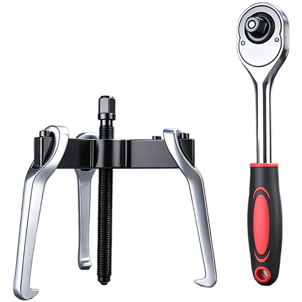 Professional 3 Jaw Puller Tool for Bearing Extraction in Automotive Workshops Chromium Vanadium Steel Construction