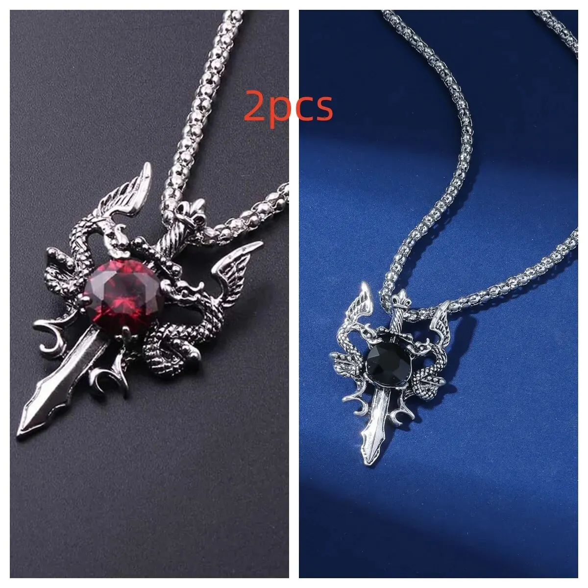 1 Elegant High-end Alloy Cross Dragon Shaped Pendant for MEN\'S FASHION Necklace, Vacation, Travel Party, Personalized Design