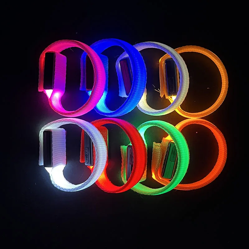 LED Luminous Bracelet outdoor running luminous bracelet light  Halloween Party Concert Prop Night Safety Armband Bracelet