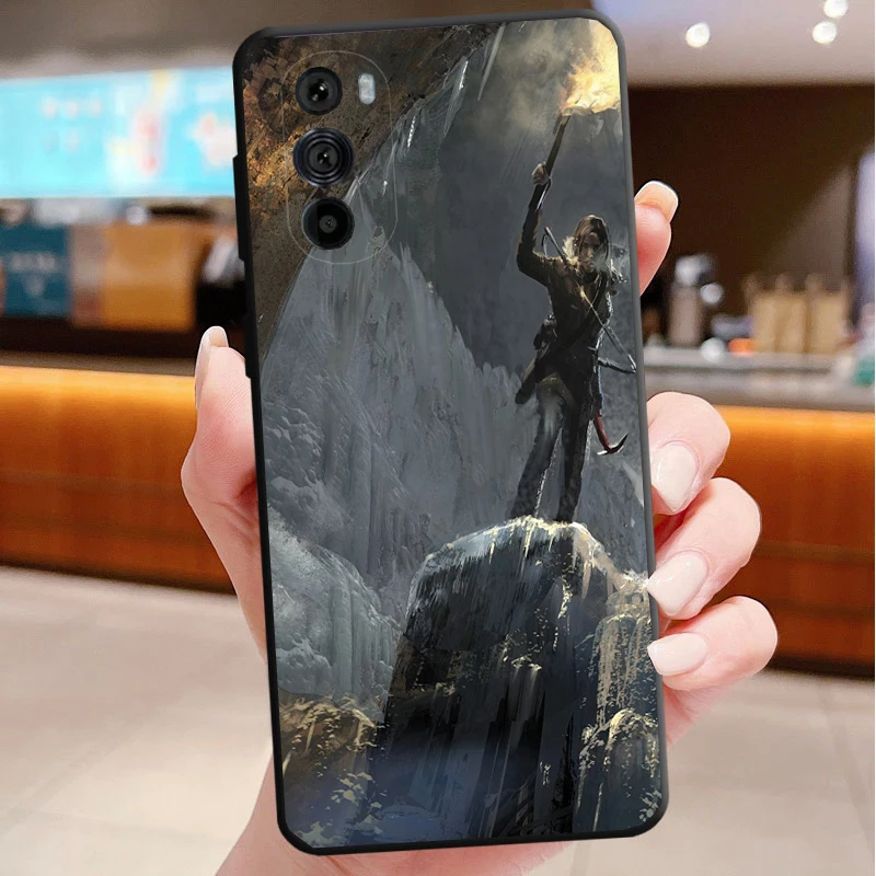 حافظة هاتف لهاتف موتورولا إيدج 50 40 برو 60 50 40 30 Ultra Neo Fusion Moto G85 G72 G53 G54 G84 G13 G32 لارا كروفت تومب رايدر #3