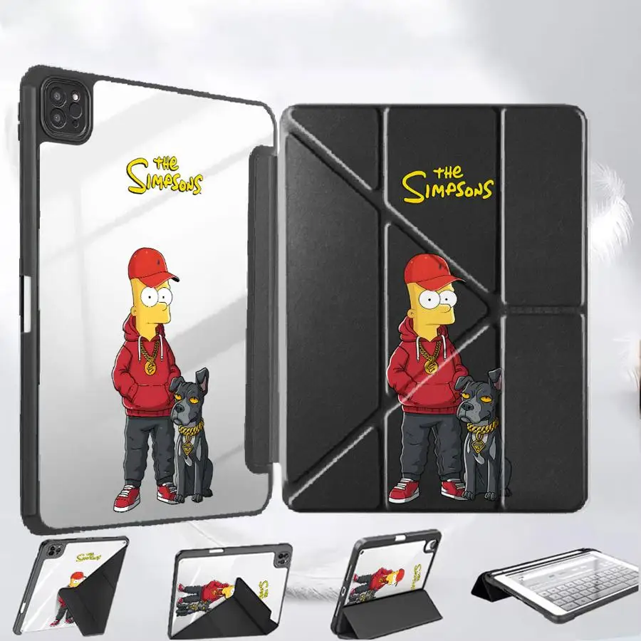 

Чехол-подставка для планшетов iPad Mini 6, 7, Pro 11, 10, 9, 8, 7 поколений, 12.9 дюймов, Air 4, 5, M3, M2, M4, 11 дюймов Pro 2025 – «Симпсоны» (Крутой дизайн)