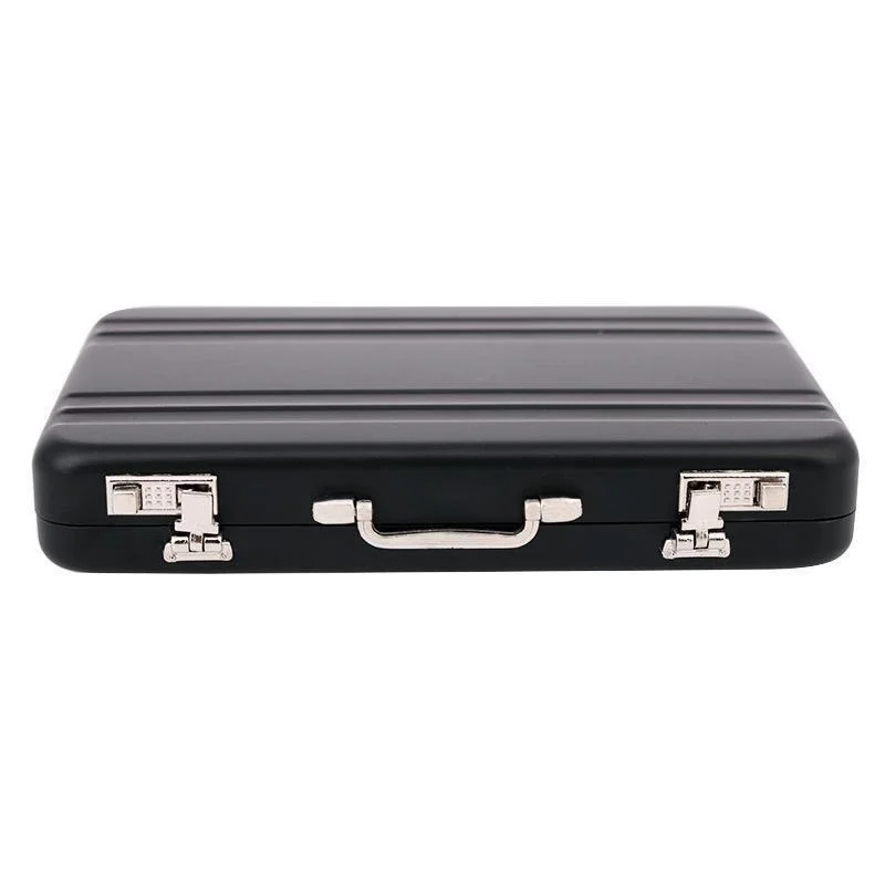New Metal Storage Box Portable Handheld Storage Box Mini Briefcase Luggage Business Bank Card Business Card Holder Box