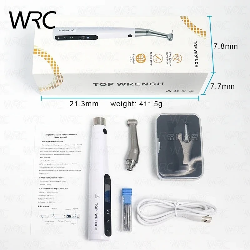 

Dental Implant System Electrical Implant Wrench Motor Torque Driver Wrench for Teeth Implant