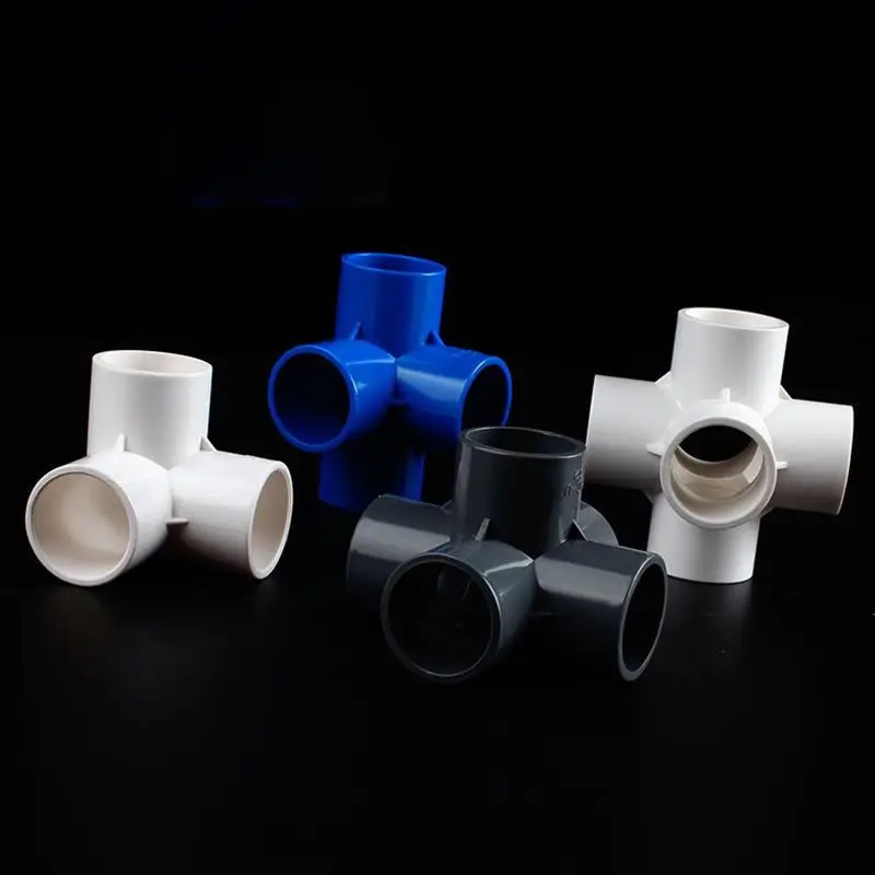 3D PVC Connectors 20/25/32/40/50mm 3 to 6 Way Heavy Duty PVC Couplers for Home Plumbing Agricultural Irrigation Pipe Repairs
