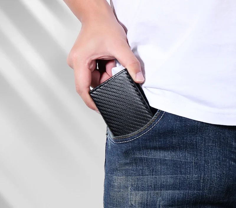 Airtag Brieftasche Rfid Kreditkarte Halter Luxus Männer Frauen Bank Karteninhaber Fall Brieftasche Geld Tasche Geldbörse Für Apple Air Tag Tracker – Detail 10