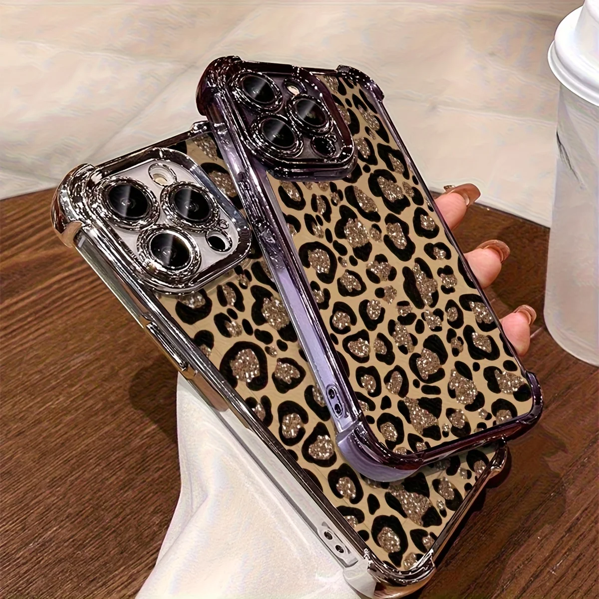 

Luxury Personalized Leopard Print Design Plating Phone Case For Samsung S26 S25 S24 S23 S22 S21 S20 FE Note20 Edge Plus Ultra 5G