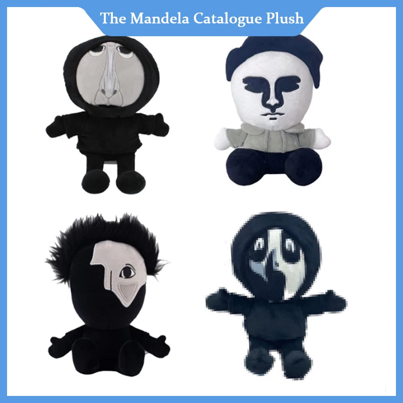 Le catalogue Mandela en peluche Anime pour enfants, peluche douce, visage noir et blanc, cadeaux d'anniversaire personnalisés, marque N, le plus récent