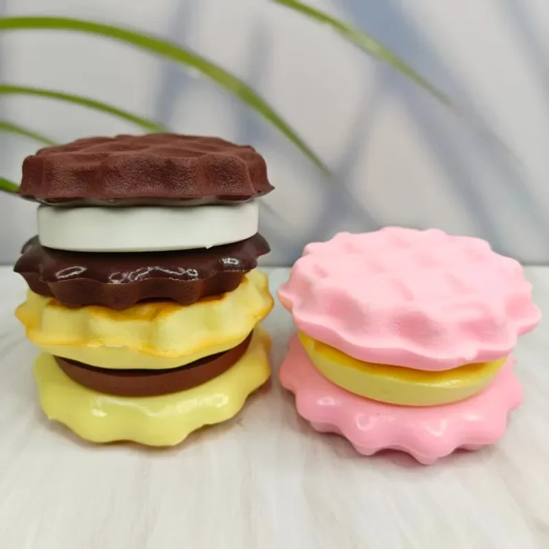 Brinquedo sensorial de subida lenta de bolo de camada de waffle simulado mole - alívio do estresse para ansiedade TDAH autismo, presente para crianças e adultos