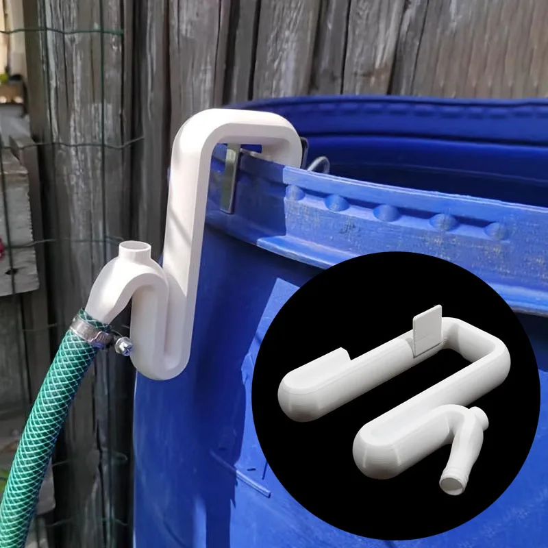 New Rainwater Transfer&Overflow Pipe Connector,Self Priming Siphon Hose Set No Power Auto Drain&Fill for Home Garden Garage