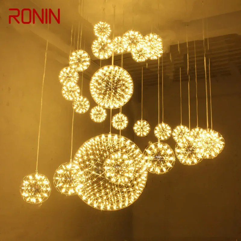 RONIN Contemporary Atmosphere Hanging Sparking Ball Light Decoration Party LED String Lights for Wedding Walkway Ceiling