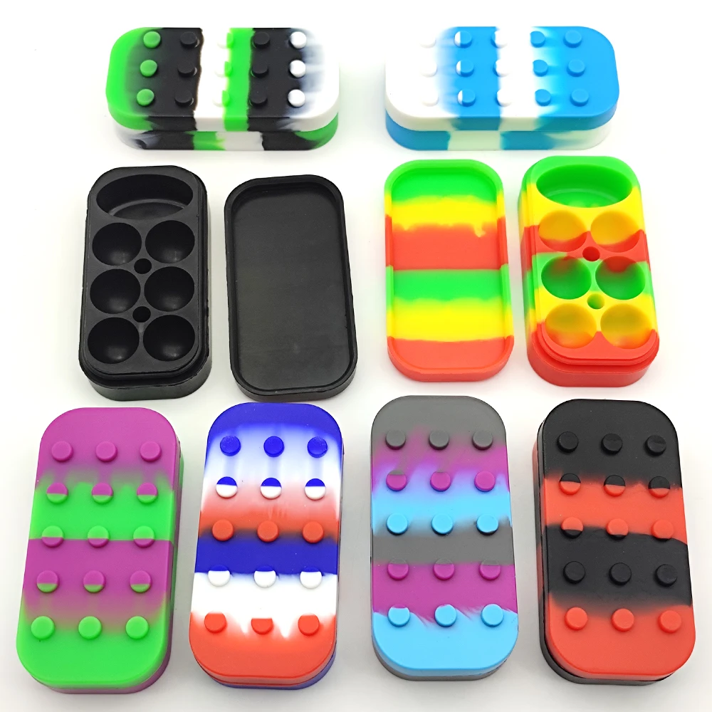 

5Pcs Non-stick Silicone Jar Kitchen Case Container Wax Oil Butane Storage Box Smoking Accessories Herb Jars Shisha Cigarette