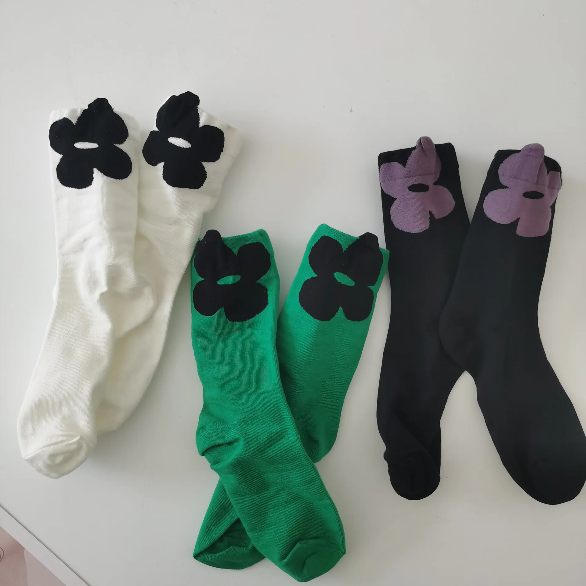 1 para kobiety tulipany japoński koreański styl kreskówka kwiat cukierki kolor Harajuku Kawaii skarpetki do połowy nogi oddychająca dorywczo krótki Sox