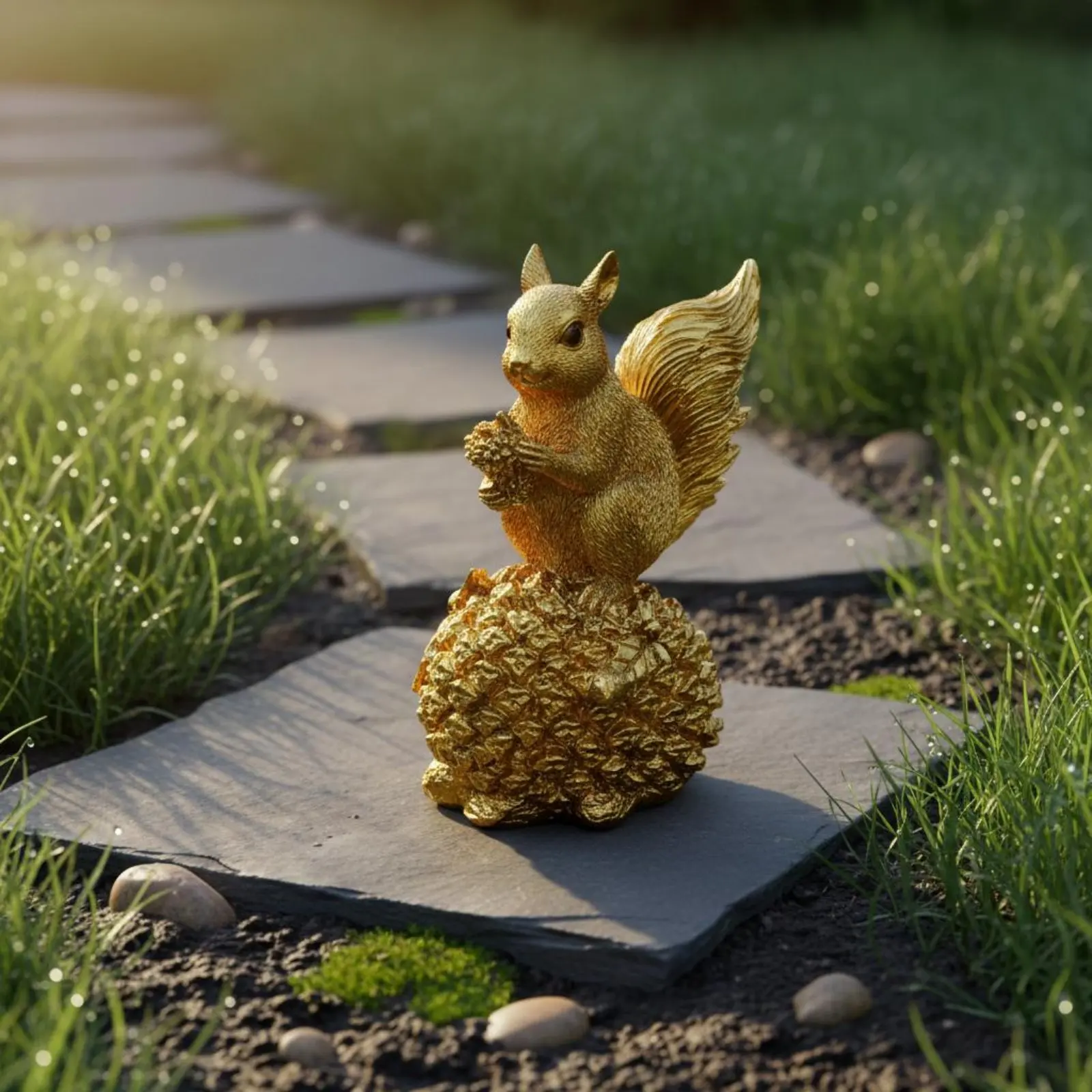 

Resin Squirrel Garden Decoration Weatherproof Squirrel Garden Statue Yard Sculpture Playful Design House Decoration for Outdoor