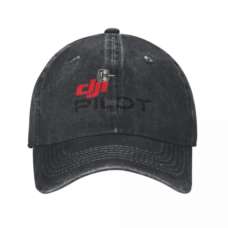 D-DJI Drone Pilot Baseball Caps Vintage Distressed Washed Operator Headwear Unisex Outdoor Workouts Adjustable Fit Caps Hat