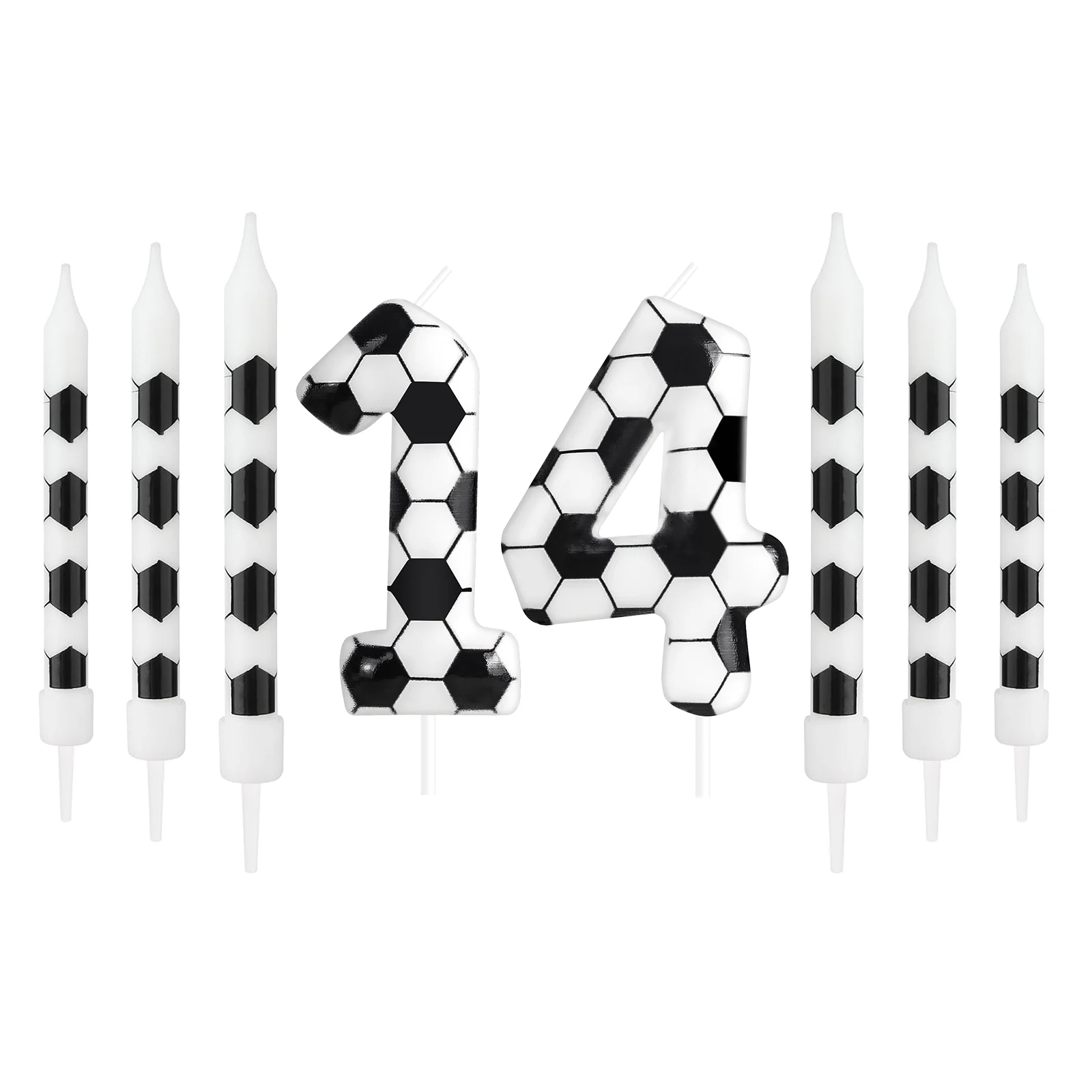 7 Stück Geburtstagskerzen, Fußball-Sport-Thema, Partydekoration, Geburtstagskuchenkerzen für Jungen, Mädchen, Kinder, Partyzubehör – Detail 21