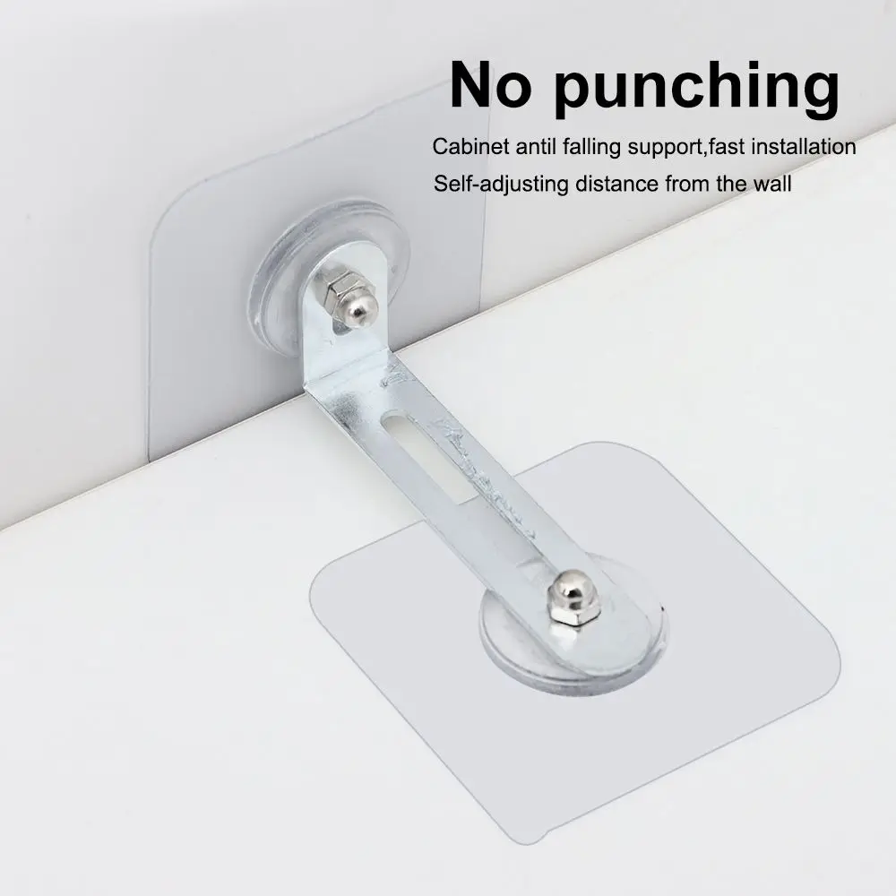TV Cabinet Fixed Prevent Dumping Device Punch-free Furniture Anti-falling Fixture Baby Care Adhesive Furniture Wall Anchors