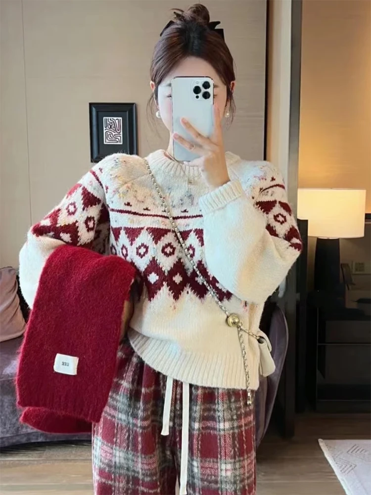 Red Fair Isle Sweat… - image