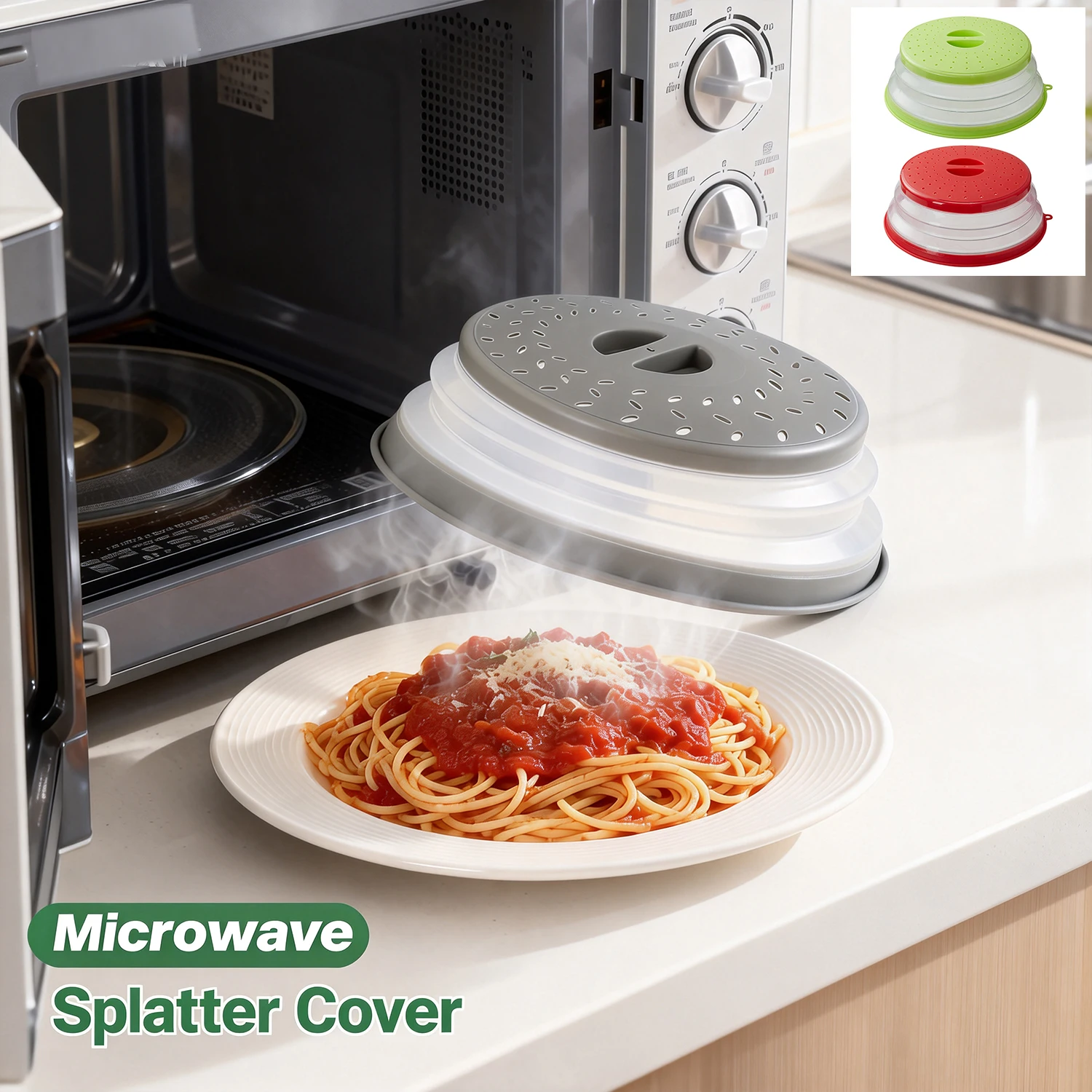 Collapsible Microwave Splatter Cover 2