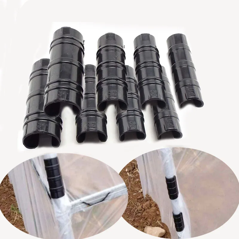 Greenhouse Plastic Black Snap Clamp for PVC Pipe Greenhouse Frame Pipe Clip Greenhouse Greenhouses Greenhouse Frame D2