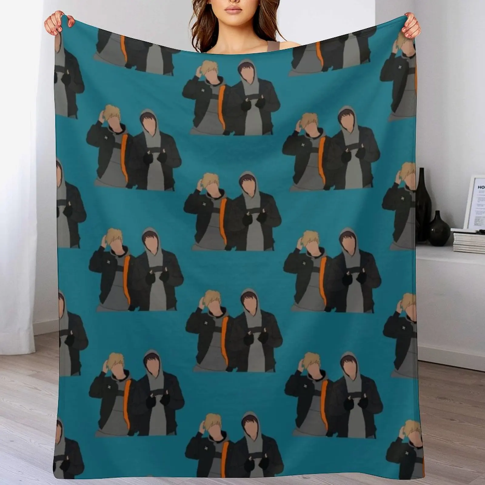 sam and colby Throw Blanket