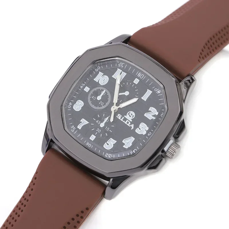 Niche Temperament Men's Watch New Arrivals Silicone Strap Quartz Watches Original Classic Square Mens Watches for Mens