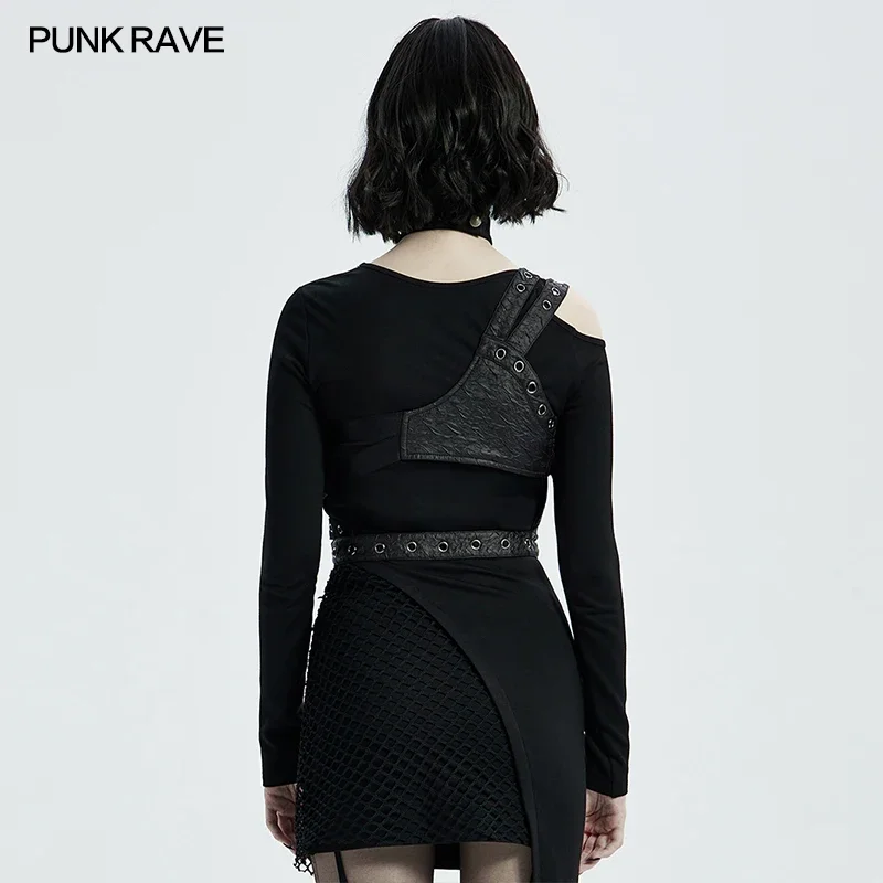 PUNK RAVE Women\'s Punk Shoulder Mysterious Temptation Python Black Armor Acessory Personality Sexy Women Clothing Accessories