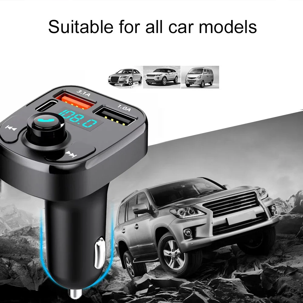 Bluetooth 5.0 Car Charger FM Transmitter Audio Dual USB Car MP3 Player Autoradio Handsfree Charger Fast Charger Car Accessories gallery 3