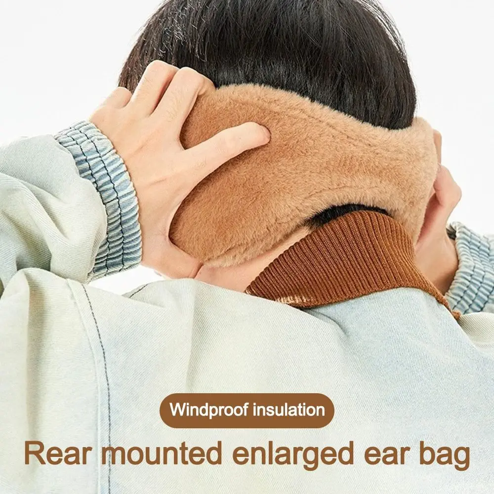 غطاء للأذنين ناعم وسميك من القطيفة مقاوم للرياح يحافظ على دفء الأذن وواقي للأذن لركوب الدراجات في الهواء الطلق