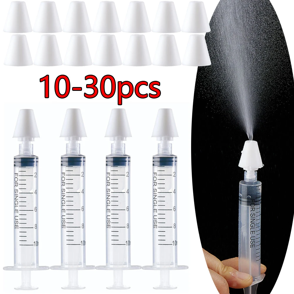 

10-30 шт. Детский назальный ирригатор-аспиратор с силиконовой трубкой и насадками-спреями, портативный, для быстрого промывания