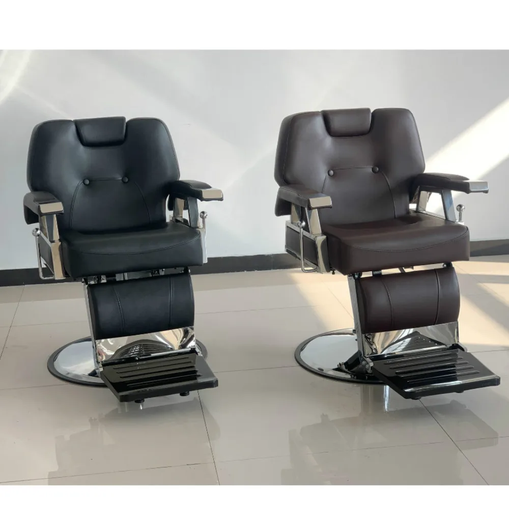 Black men's cross-border e-commerce hair salon chair Hydraulic large pump PU leather hair salon special hair salon chair
