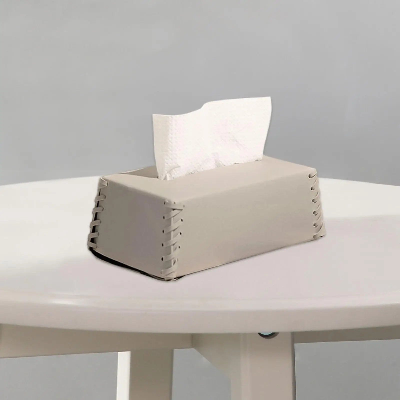 Tissue Box Tissue Case Compact Ornament PU Leather Tissue Holder Tissue Storage Box for Office Desk Car Coffee Table Bathroom