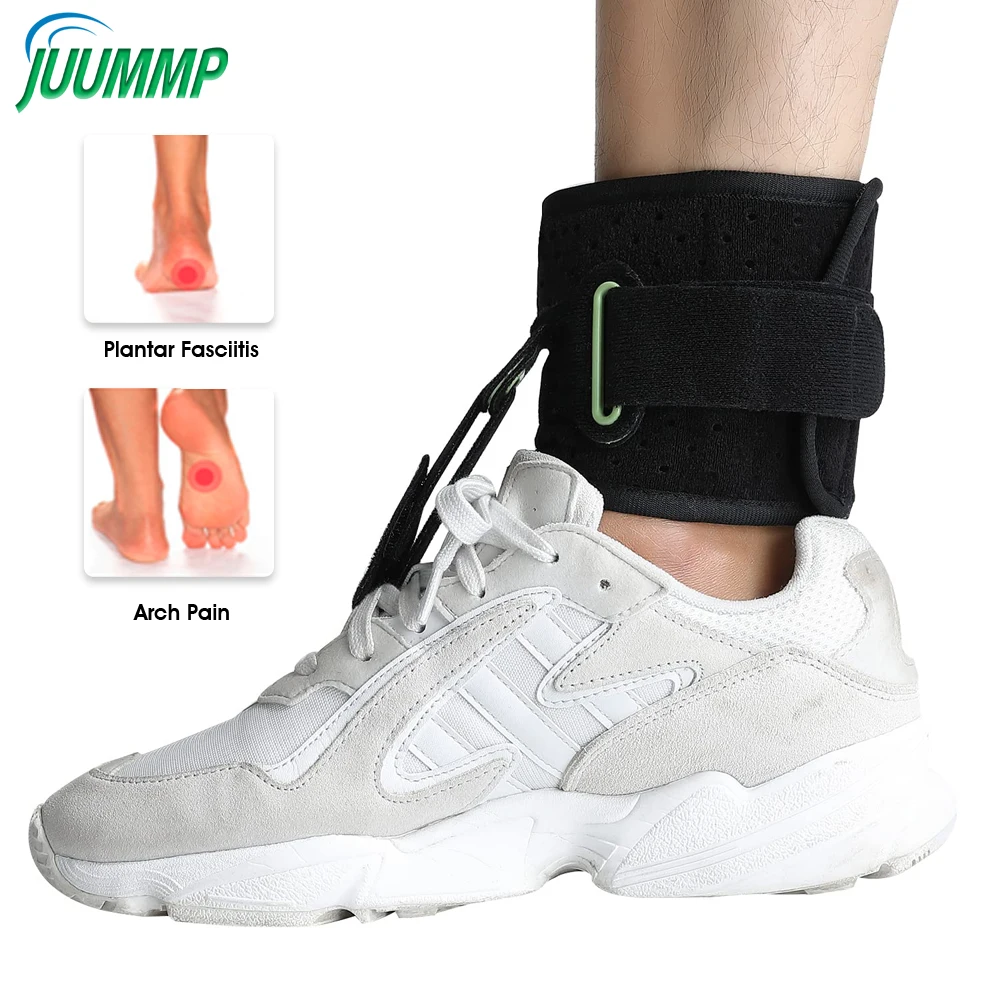 Ankle Support Drop Foot Brace Orthosis - Adjustable Wrap Compression For Improved Walking Gait, Prevents Cramps Ankle Sprains