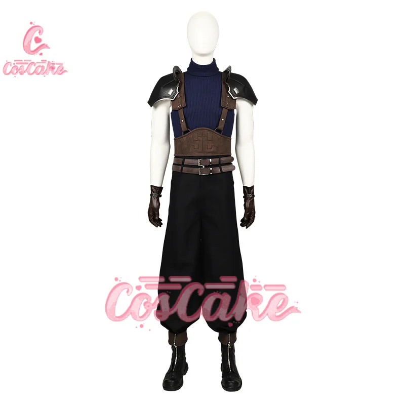 

Zack Fair cosplay costume FF7 game uniforms Zack Fair new full set with shoes men's Halloween Carnival party outfit custom made