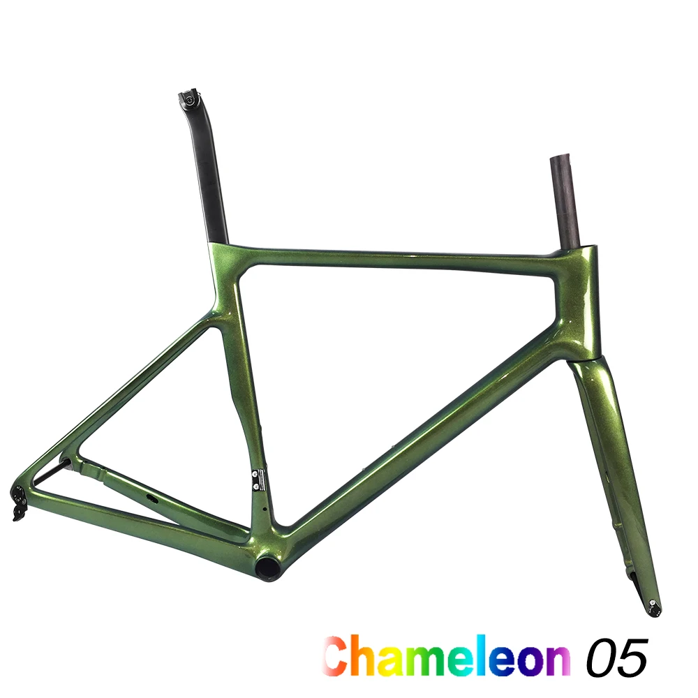 Airwolf Super Light T1100 Multicolor Carbon Road Bike Frame Max 700*38C Tires Climbling Road Bike Frame Carbon Bicycle Frame