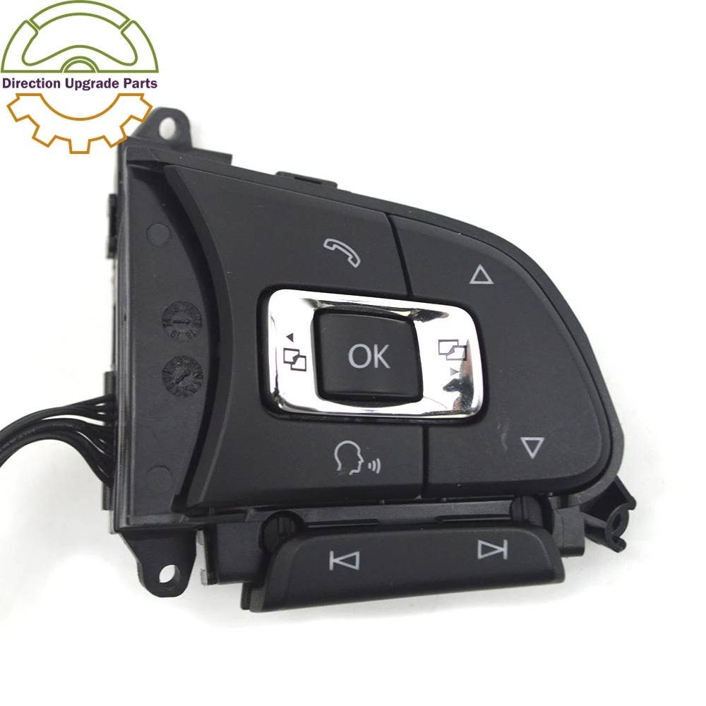 5NG 959 442 for Tiguan MK2 CC Passat T-Roc Steering Wheel Controls Button Silver Matte Platinum