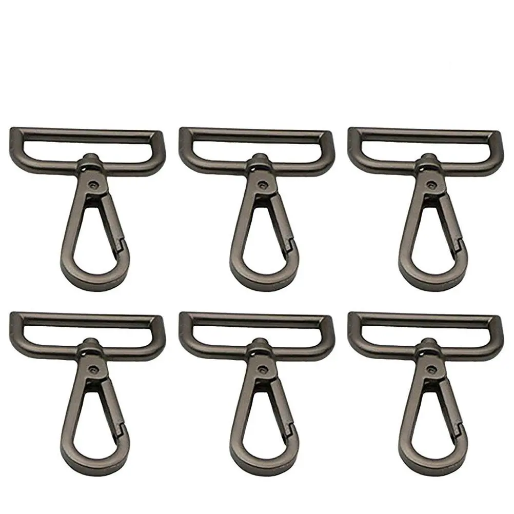 

10 шт. Брелок-кошелек для монет с поворотным D-образным кольцом, прочный металлический карабин для шнурка-подвески, яркая полированная отделка