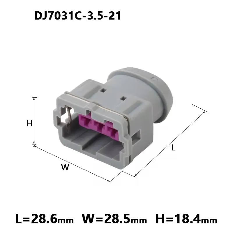 1SET car wire connector male female wire connector fuse plug connector automotive wiring 3 pin terminal socket DJ7031C-3.5-21