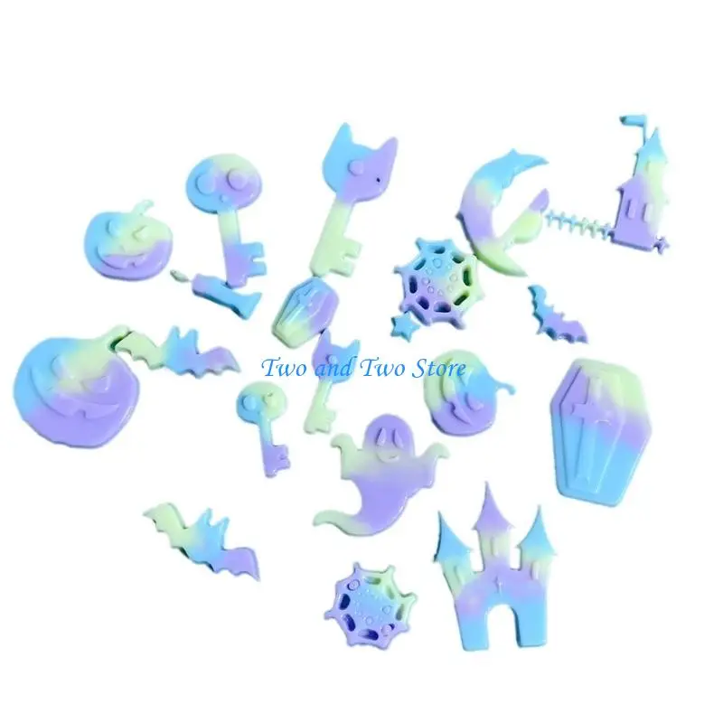 HX6F Halloween-Themen-Silikonform, vielseitige Skelett-Anhänger-Form, Ornament-Form