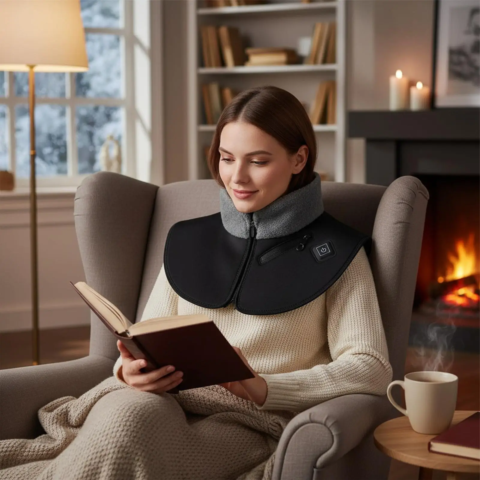 Elektryczny podgrzewacz na szyję i ramiona, 3-stopniowy szybki podgrzewacz dla kobiet, seniorów, do domu, pracy, codzienna relaksacja