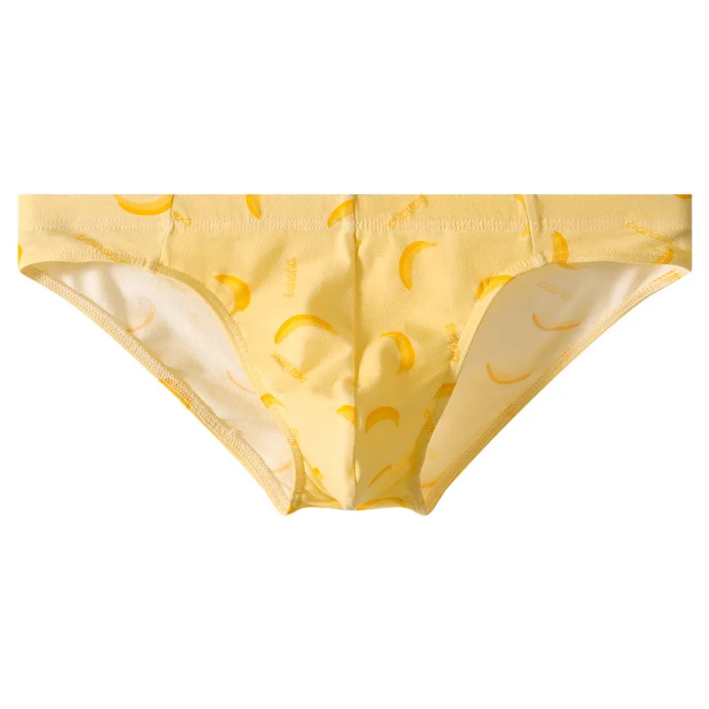Mens Fashion Mid Rise Cotton Cartoon Print Underwear Breathable
