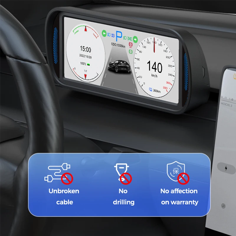 Display head up Hud intelligente per Auto da 6.8 pollici per tachimetro con schermo automatico dello strumento LCD per Auto tesl model 3/Y 2019-2022