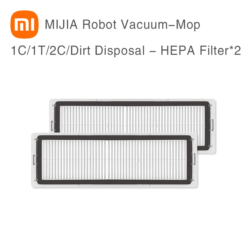 XIAOMI MIJIA Robot Vacuum Cleaner 1C 1T 2C Dirt Disposal Original Spare Side Roller HEPA Filter Main brush Mop Parts