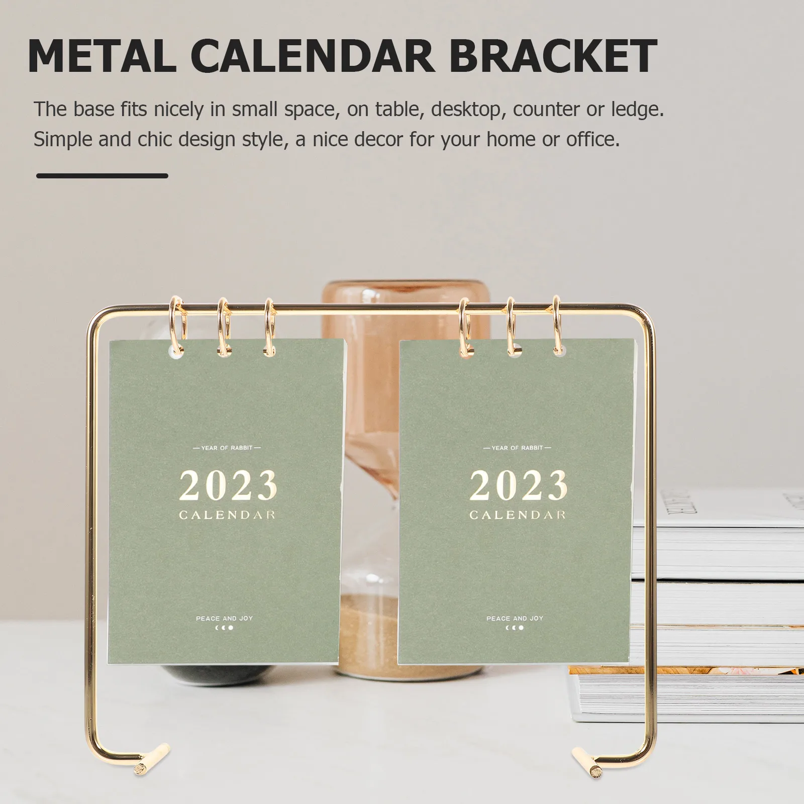 Desk Calendar Bracket Standing Flip Calendar Support Holder Calendar Frame Hangers multiuse metal Display Rack Home office decor