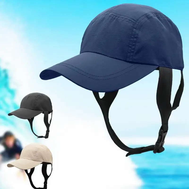 UV Surf Hat UPF50 UV Protection Impact Surfing Hat With Chin Straps Sun Hat For Boating Fishing Riding Hiking