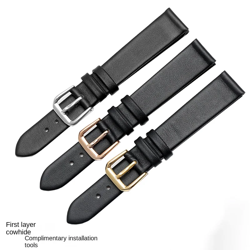Leather watch strap men and women For all brands watchs for Movado Museum Ultra thin soft 10mm 12mm 14mm 16mm 18mm wristband