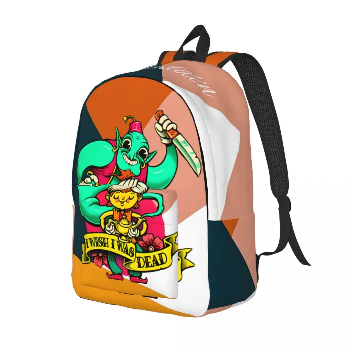 Travel I Wish I Was Dead Zipper Closure Daily Aladdin College Bag For Men Women Children's Bags Back To School Gift